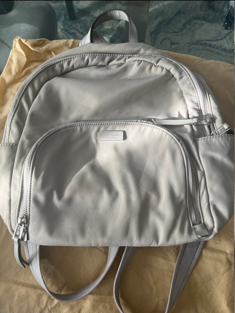 Kate Spade Taupe Nylon Backpack